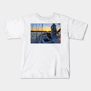 Sunset at Dividing Creek Kids T-Shirt